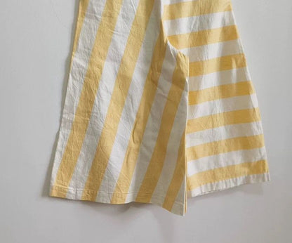 Kapital Striped Cotton Linen With Wide Legs - - DMC