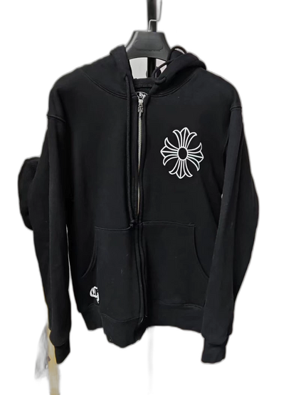 Chrome Hearts Thick Waffle Cross Zip Hoodie