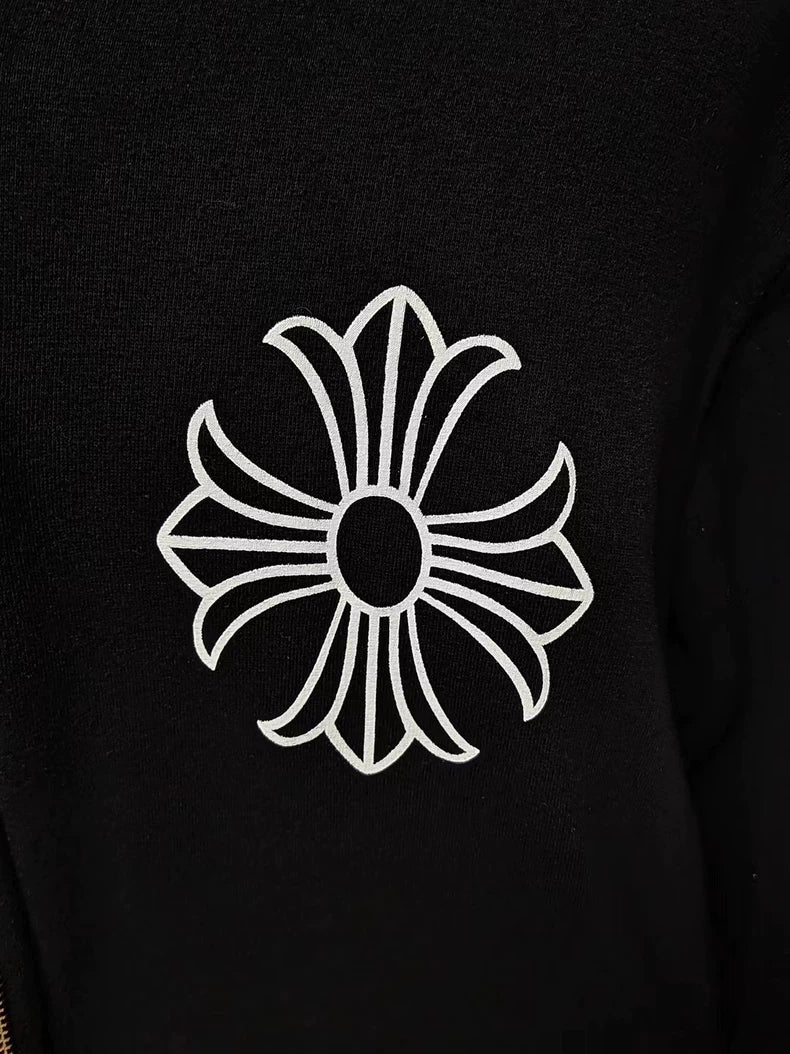 Chrome Hearts Thick Waffle Cross Zip Hoodie