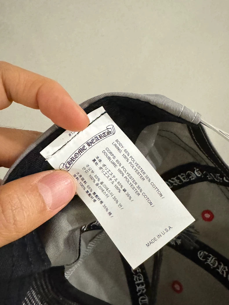 Chrome Hearts Gray Baseball Cap with Tags