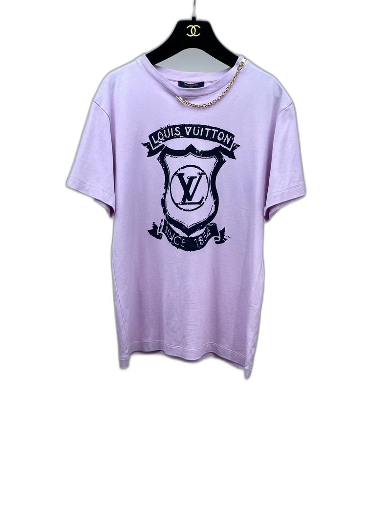 Louis Vuitton Pink Chain Short Sleeve T-shirt