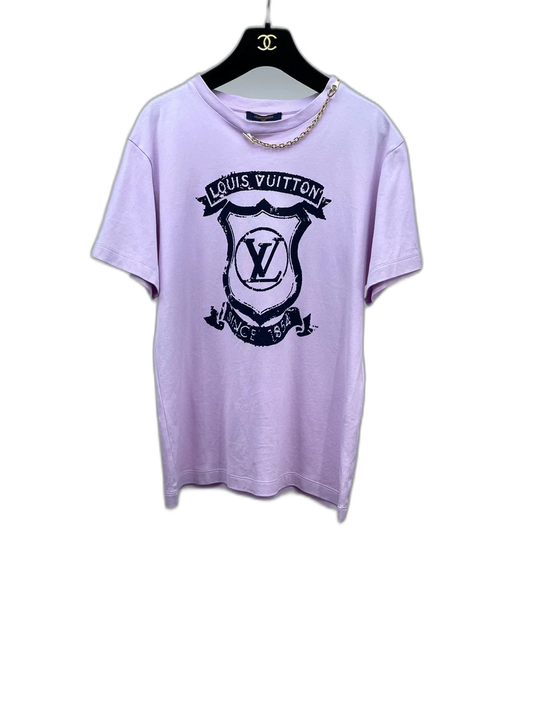 Louis Vuitton Pink Chain Short Sleeve T-shirt