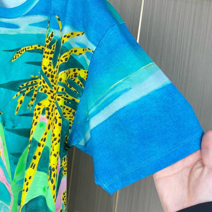 Celine Palm Print Short Sleeve Shirt