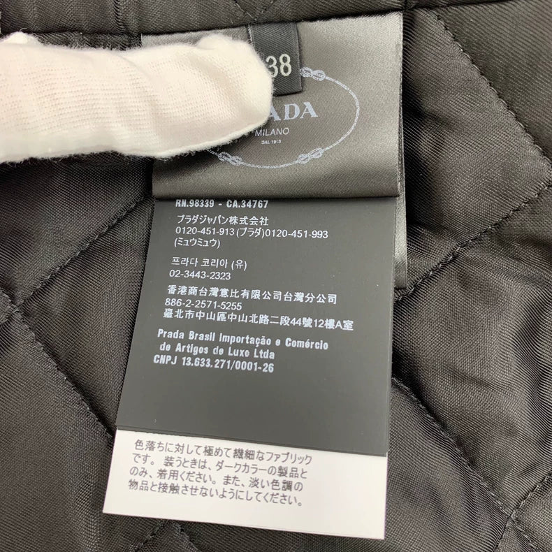 Prada Brown Cotton Jacket with Fur Collar