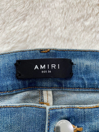 Amiri Distressed Denim MX1 Jeans in Blue
