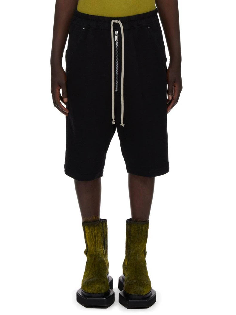 Rick Owens Men's Black Zip Shorts