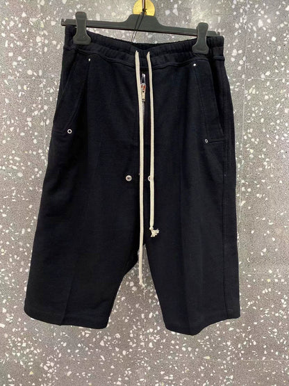 Rick Owens Men's Black Zip Shorts