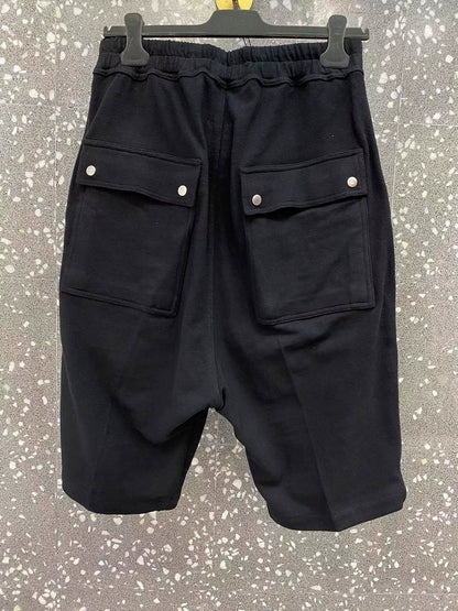Rick Owens Men's Black Zip Shorts