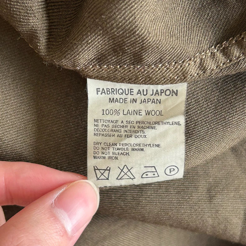 Yohji Yamamoto Olive Green Wool Shirt