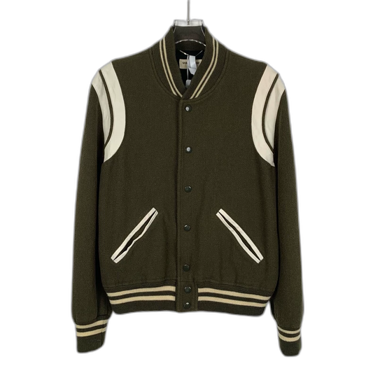 Saint Laurent Green Striped Wool Jacket
