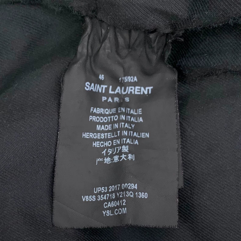 Saint Laurent Green Striped Wool Jacket