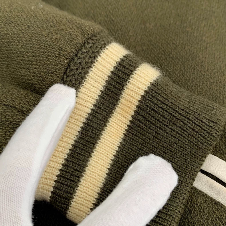 Saint Laurent Green Striped Wool Jacket