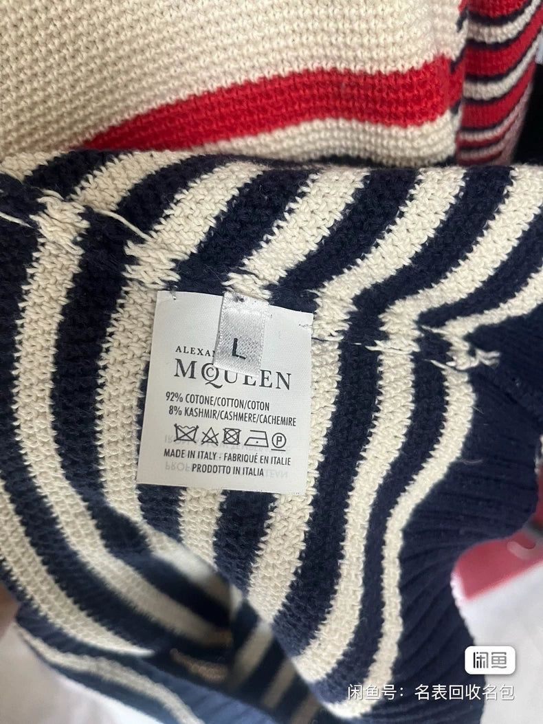 Alexander Mcqueen Striped Knit Sweater