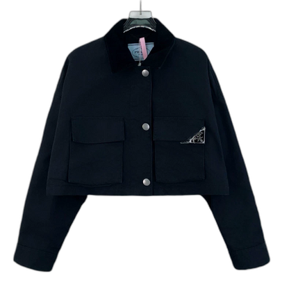 Prada Black Long Sleeve Denim Jacket