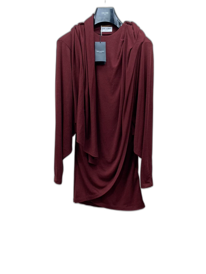 YSL Wool Draped Dress for Women