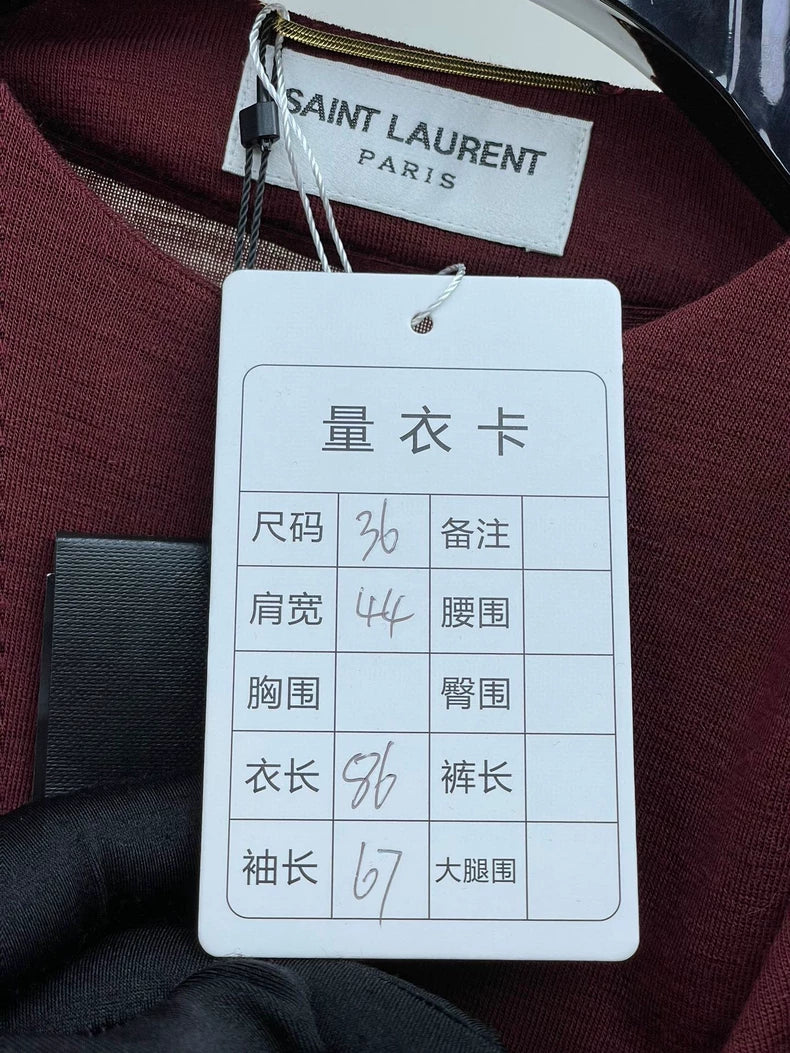 YSL Wool Draped Dress for Women