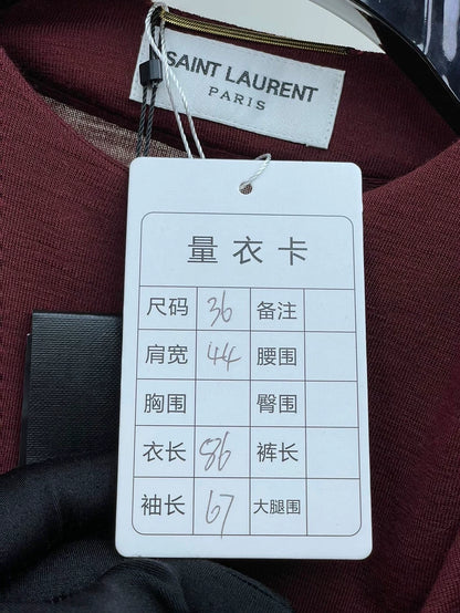 YSL Wool Draped Dress for Women