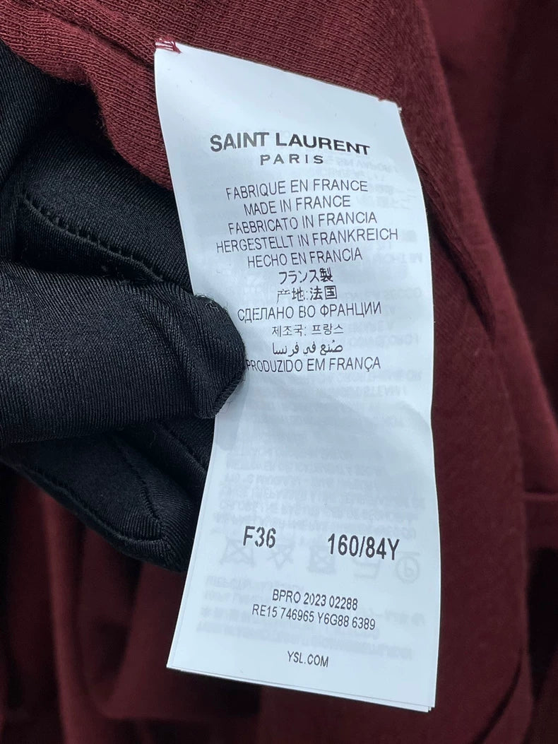 YSL Wool Draped Dress for Women