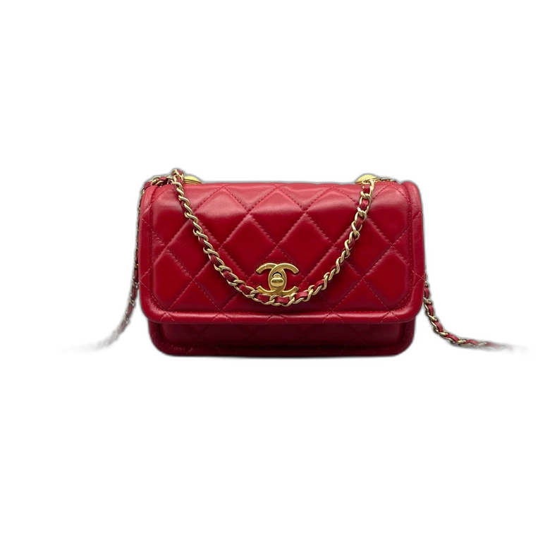 Red Gold Mini Chain Bag