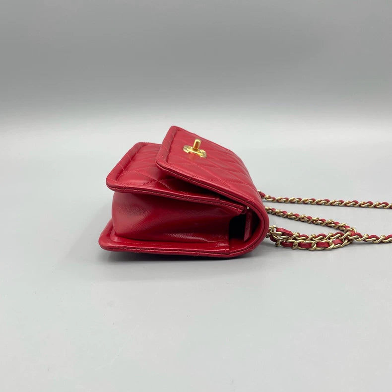 Red Gold Mini Chain Bag
