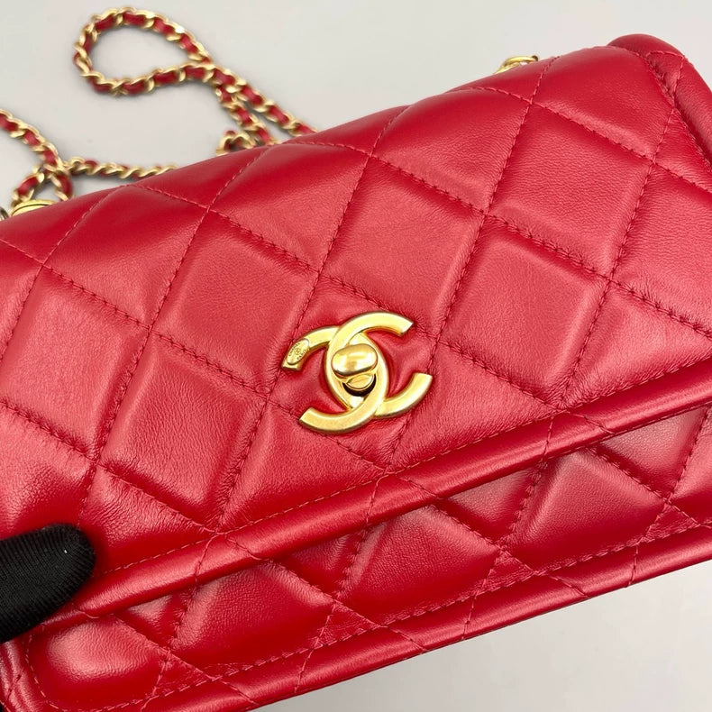 Red Gold Mini Chain Bag