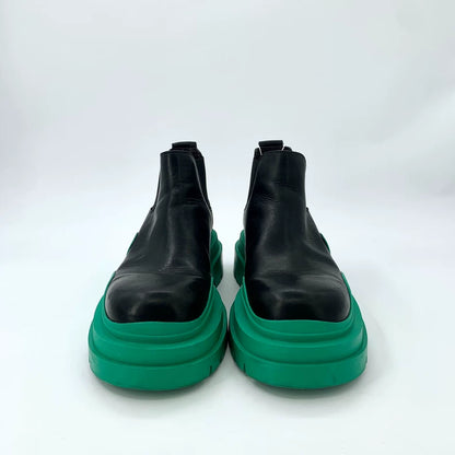 Bottega Veneta Black Thick Sole Leather Boots
