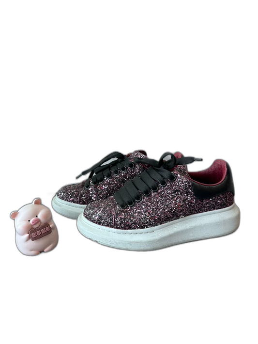 Purple Alexander McQueen Glitter Sneakers