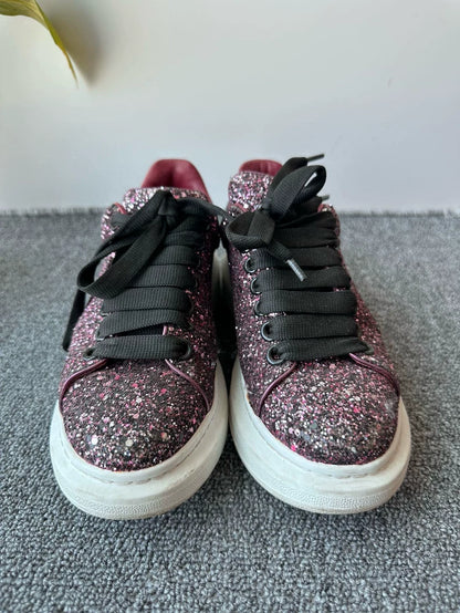 Purple Alexander McQueen Glitter Sneakers