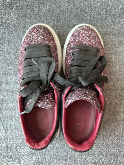 Purple Alexander McQueen Glitter Sneakers