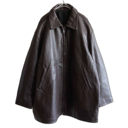 Yohji Yamamoto Leather Zip Coat