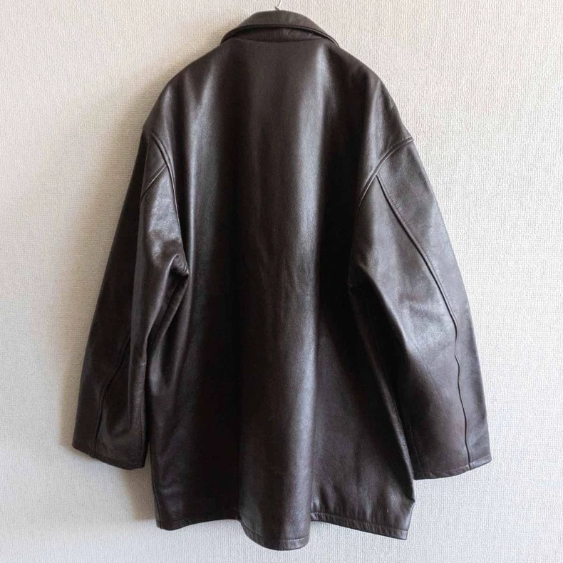 Yohji Yamamoto Leather Zip Coat