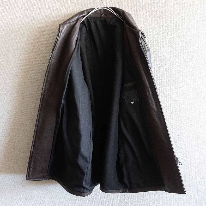 Yohji Yamamoto Leather Zip Coat