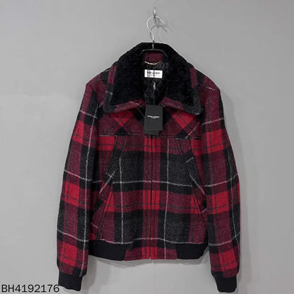 Saint Laurent Paris Check Zip Jacket