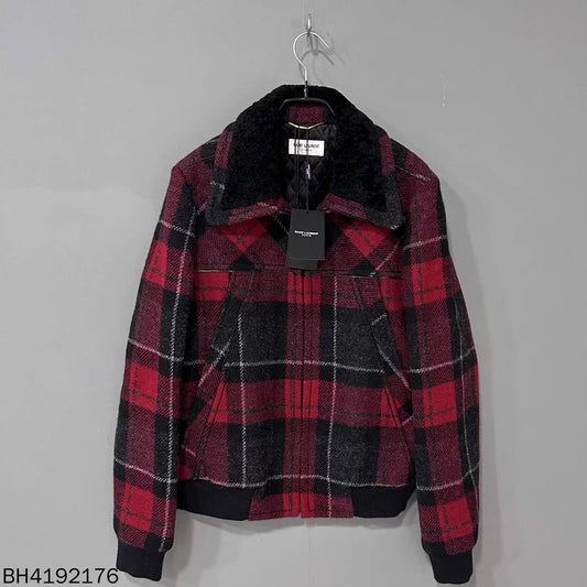 Saint Laurent Paris Check Zip Jacket