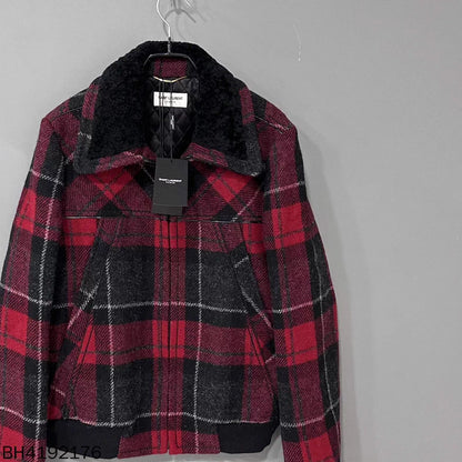 Saint Laurent Paris Check Zip Jacket
