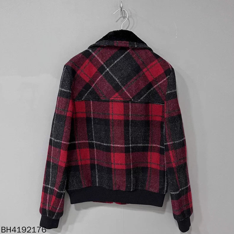 Saint Laurent Paris Check Zip Jacket
