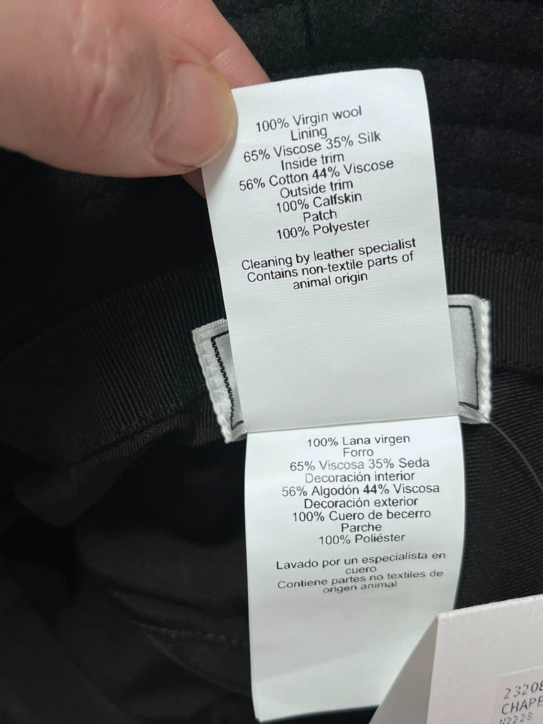 Hermes Black Bucket Hat with Tag