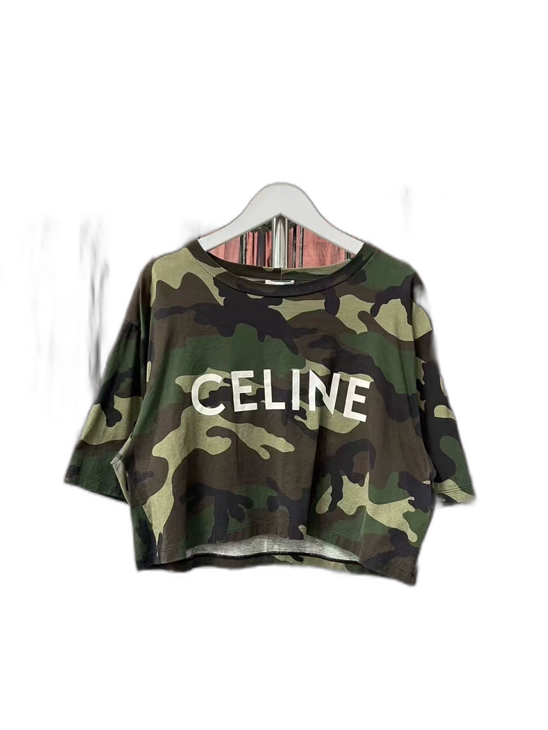 Celine Camouflage Short Sleeve Shirt