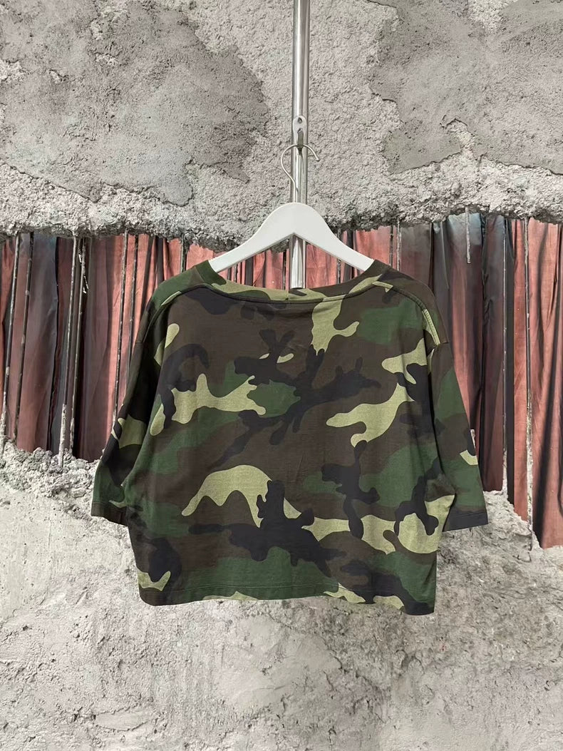 Celine Camouflage Short Sleeve Shirt