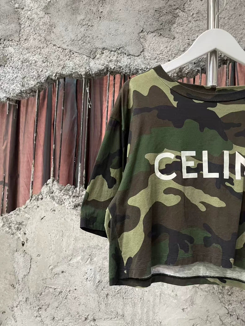Celine Camouflage Short Sleeve Shirt