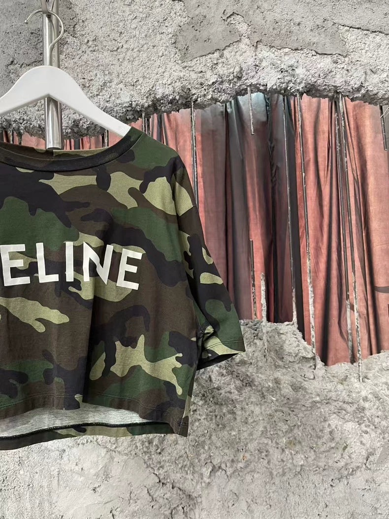 Celine Camouflage Short Sleeve Shirt