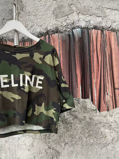 Celine Camouflage Short Sleeve Shirt