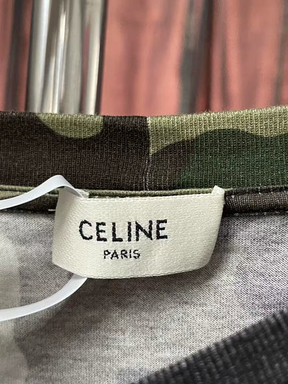 Celine Camouflage Short Sleeve Shirt