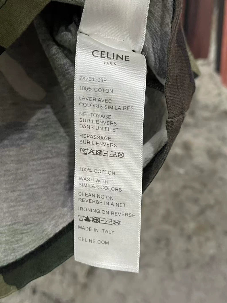 Celine Camouflage Short Sleeve Shirt
