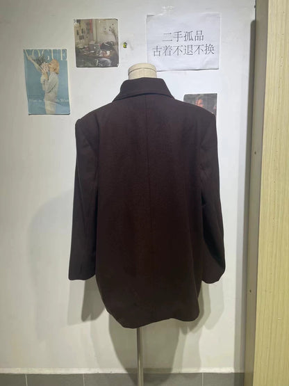 Vintage Dior Wool Overcoat with Gold Buttons