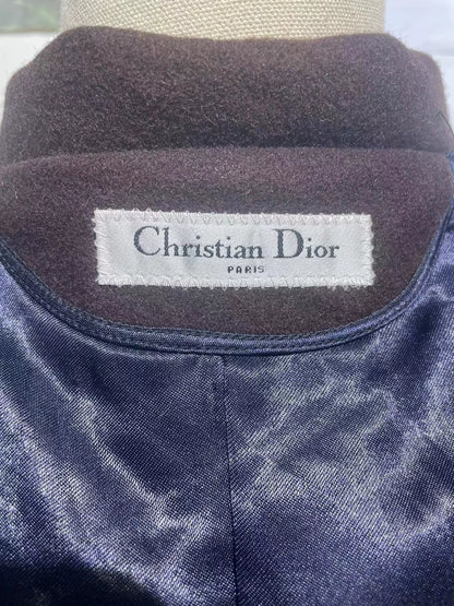 Vintage Dior Wool Overcoat with Gold Buttons