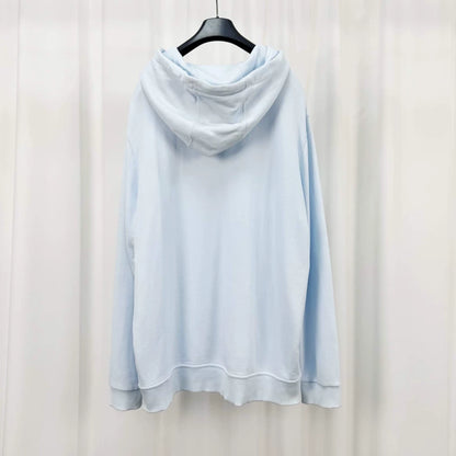 Burberry Blue Printed Letter Hoodie-yf