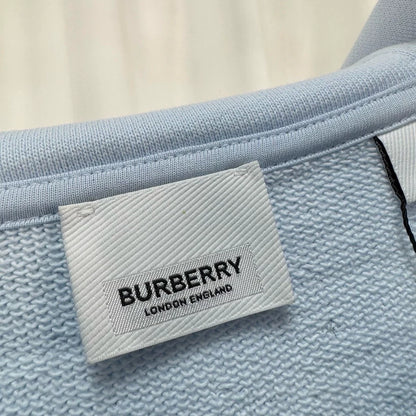 Burberry Blue Printed Letter Hoodie-yf