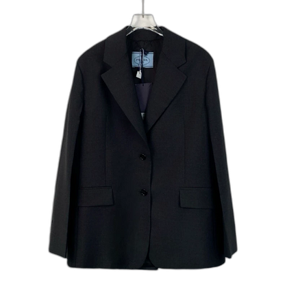 Prada Black Wool Suit Jacket M Size