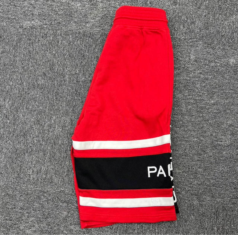 Givenchy Logo Embroidered Red Shorts